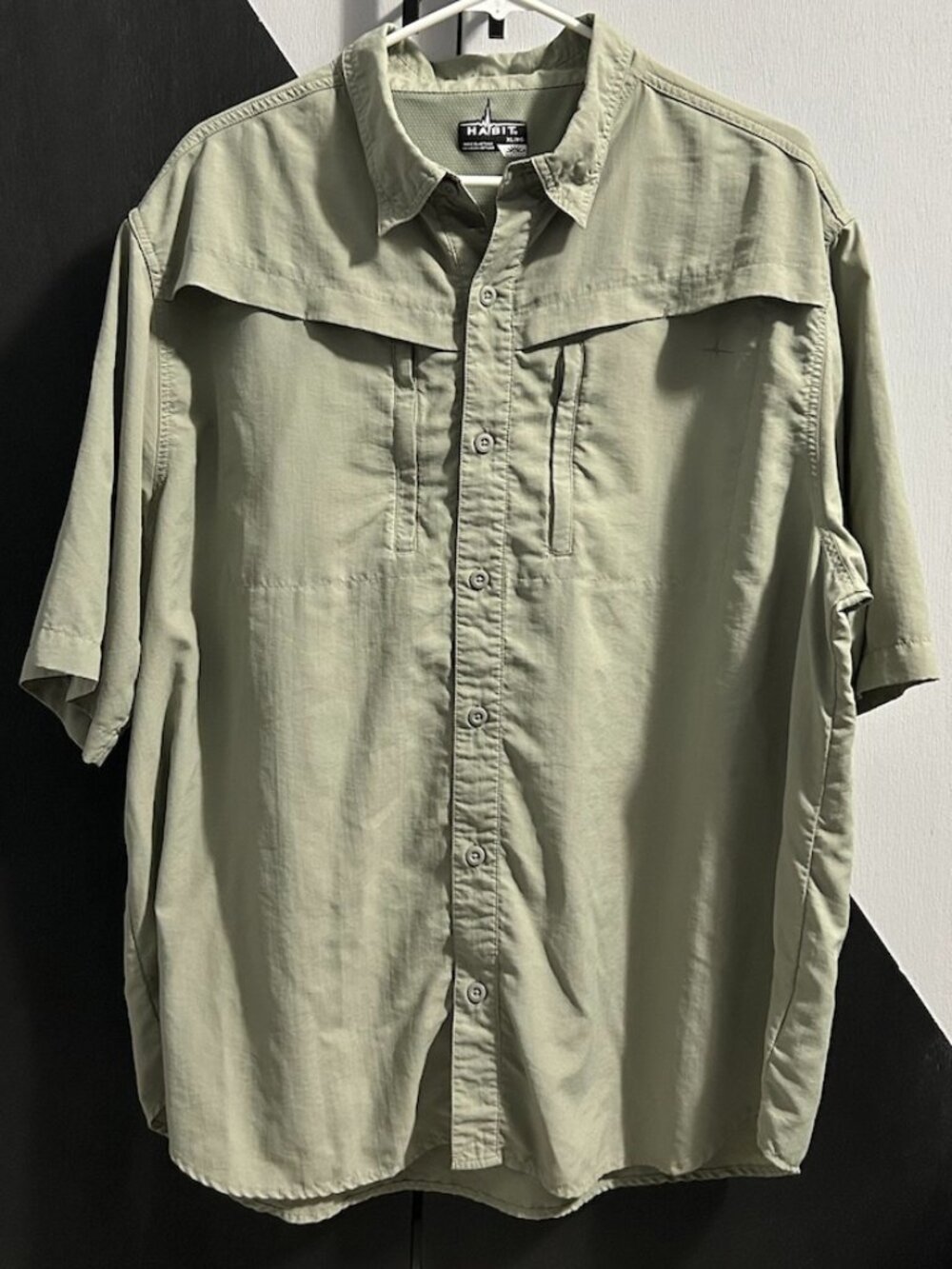 Habit Kestrel Creek Green Solar Factor 30+ SS‎ Ripstop River Shirt Men's XL